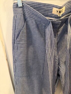 YMC Women’s Striped Blue Tie-Waist Pants (UK size 10, US size 6)